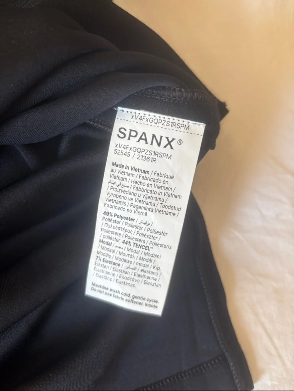 Spanx AirEssentials Cap Sleeve Tee in Black - Picture 5 of 8